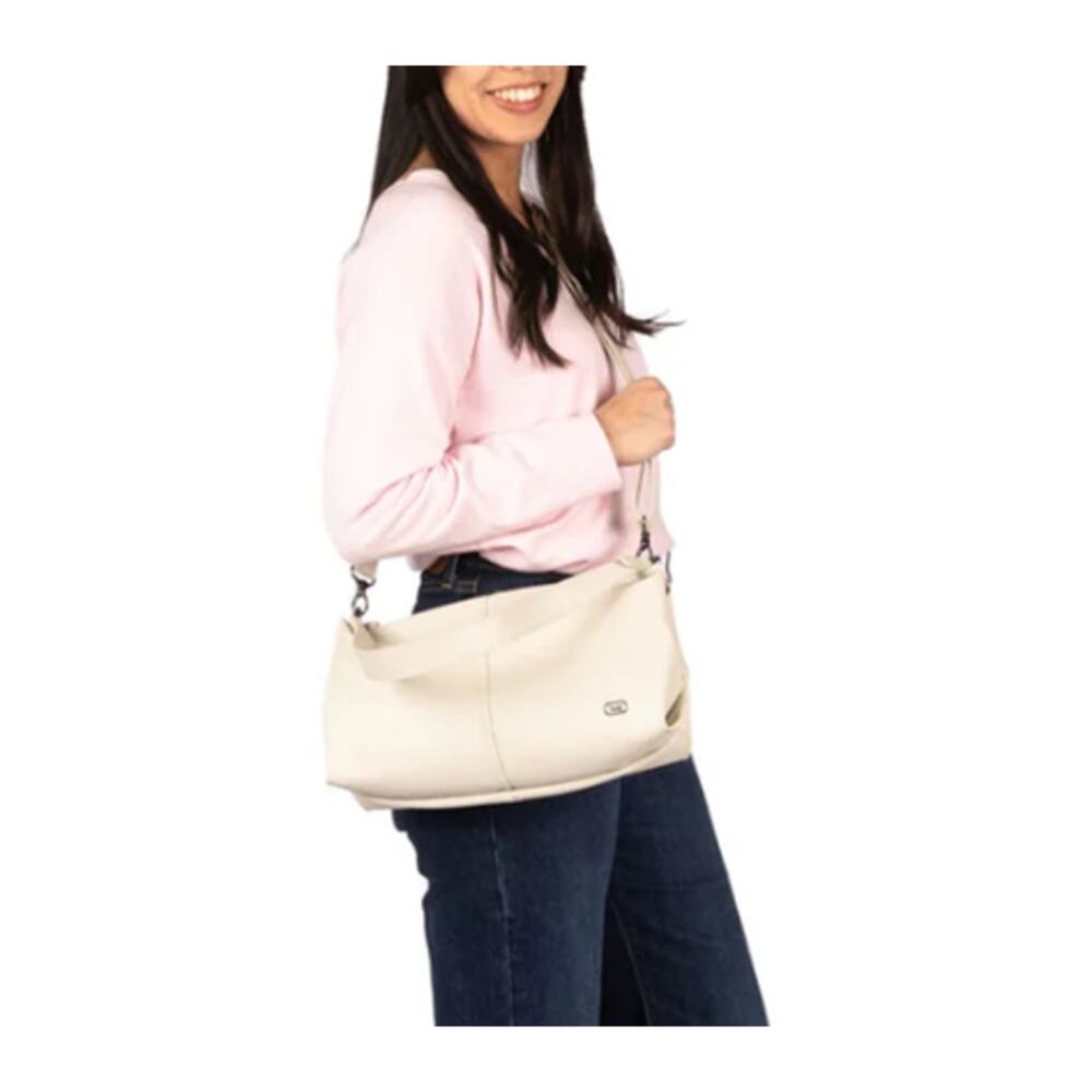 Lug Half Plunge Satin Luxe Vegan Leather Black North Star Grey Slouchy NWT - Picture 7 of 7
